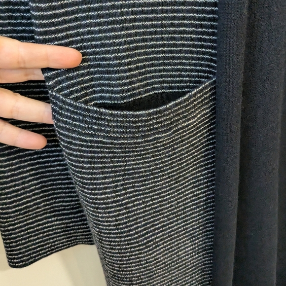 NEW Theory Armelle Wool Long Striped Cardigan - Picture 3 of 7
